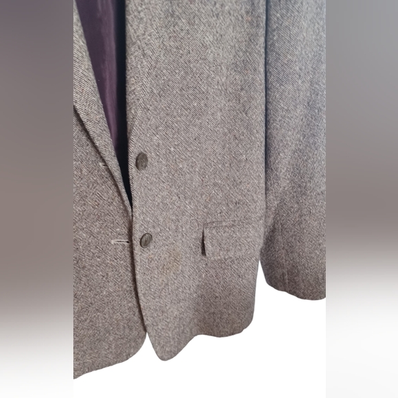 Womens' Blazer, 8,  Evan Picone Tweed Blazer, Brown, Classic Style - Picture 7 of 10